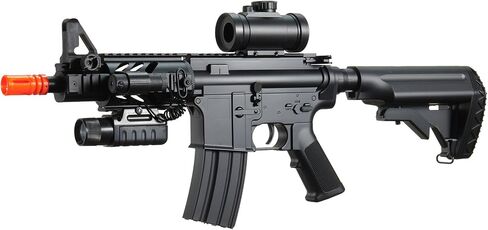 GoldenBall Lightweight M4 CQC Full Automatic AEG Airsoft Rifle w/Flashlight and Scope (Battery & Charger Included) in Kuwait