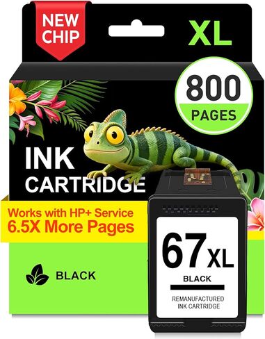 COLORETTO 67XL Black Ink Cartridge for HP 67 XL Deskjet Printer 2800e 2700e in Saudi Arabia