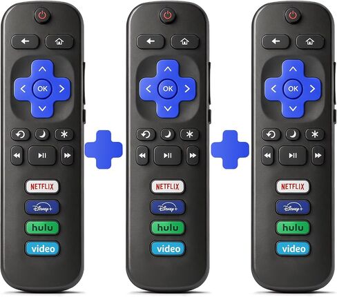 (3 Pack) Replacement Remote for TCL-ONN-Roku-TV,Universal for All Roku TVs in Saudi Arabia