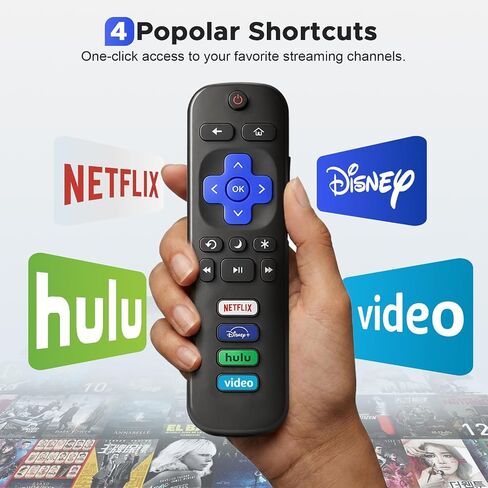 (3 Pack) Replacement Remote for TCL-ONN-Roku-TV,Universal for All Roku TVs in Saudi Arabia