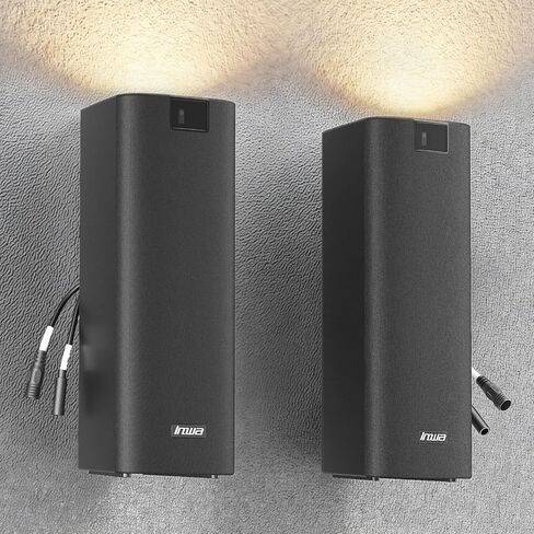 Inwa 400W Outdoor Bluetooth Speakers with Lights, IP65 Waterproof, AC-Powered Stereo Speaker, Auracast Wireless Multi-Speaker Pairing, Wall Mount Sound System w/Aux for Porch, Patio, Garage, Home in Saudi Arabia