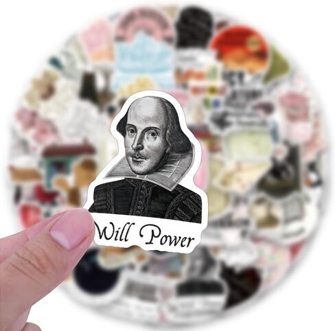 118pcs Literature Stickers Bulk for Laptop, Water Bottle - Writing, Reading, Poetry Stickers - Literary Gifts for Book Lovers, Literature Party Supplies- Gift for Women & Men in Saudi Arabia