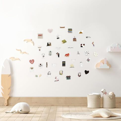 118pcs Literature Stickers Bulk for Laptop, Water Bottle - Writing, Reading, Poetry Stickers - Literary Gifts for Book Lovers, Literature Party Supplies- Gift for Women & Men in Saudi Arabia