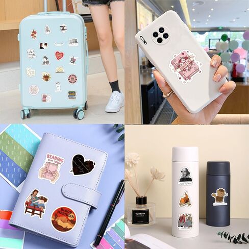 118pcs Literature Stickers Bulk for Laptop, Water Bottle - Writing, Reading, Poetry Stickers - Literary Gifts for Book Lovers, Literature Party Supplies- Gift for Women & Men in Saudi Arabia