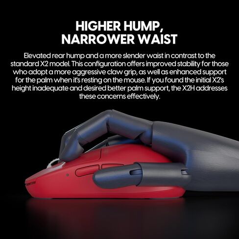 Pulsar Gaming Gears X2H ES Wireless Gaming Mouse, Medium, Red in Kuwait