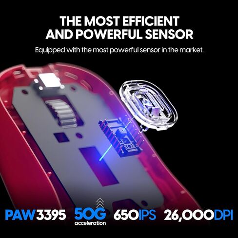 Pulsar Gaming Gears X2H ES Wireless Gaming Mouse, Medium, Red in Kuwait