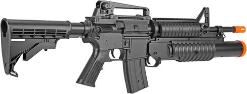بندقية كهربائية BBTac Airsoft Gun كهربائية أوتوماتيكية بالكامل مع قاذفة مستديرة 3، نظام السكك الحديدية، إطلاق نار قوي AEG 6 مم BBS in Kuwait