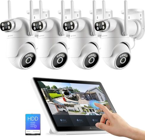 Kittyhok Home Security Camera System Wireless, Dual Lens 2K Outdoor Cameras in Saudi Arabia