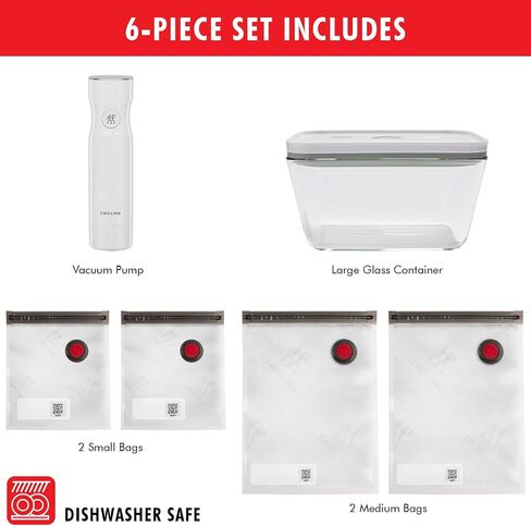 Zwilling Fresh & Save Vacuum Sealer Marchine Starter Set, 6pc in Kuwait