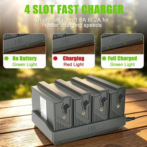 4 Pack Rechargeable New Reveal Camera Battery with 4 Port Battery Charger in Kuwait