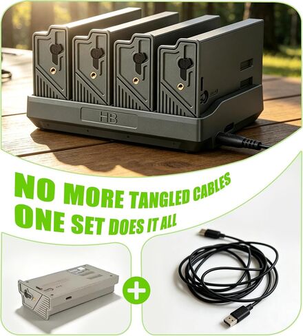 4 Pack Rechargeable New Reveal Camera Battery with 4 Port Battery Charger in Kuwait