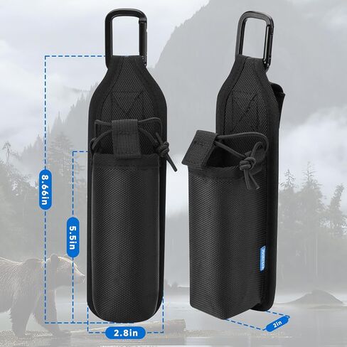Xxerciz Spray Holster Compatible with Frontiersman 7.9oz Canisters, Portable Nylon Pouch Holder with Metal Carabiner and Belt Loop for Hunting, Camping in Kuwait