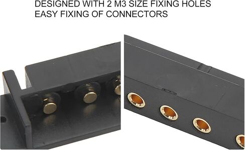 V Mount Battery Plate Adapter, V Lock Battery Plate Replacement with 5 Pin PCB DIY Connector, Gold Plated Copper Contacts, Durable ABS Plastic for V Mount Battery Repair in Kuwait