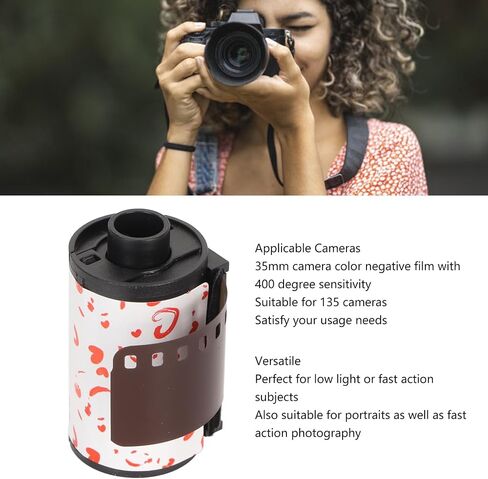 35mm Color Print Film, Color Negative Film with 400 ISO Sensitivity, High - Resolution Fine - Grain 12 - Exposure Roll for 135 Cameras, Vintage Style Photography Film in Saudi Arabia