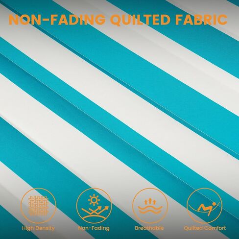 Lazy Daze Double Quilted Hammock with Pillow and Carabiners, Sailor Stripe in Saudi Arabia