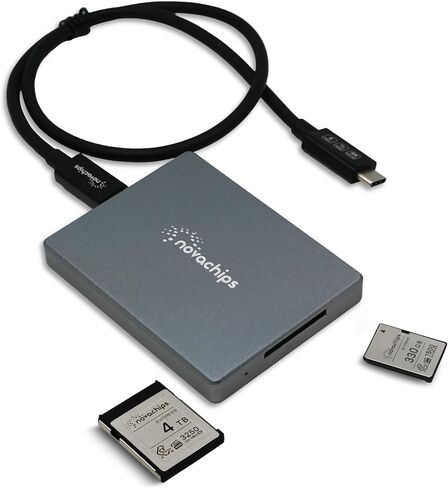 40Gbps CFexpress 4.0 Type B Reader for CFexpress Type B Cards - MagSafe Compatible Reader for Apple, Smartphones, Cameras, Desktops, Laptops and Others Type-C Cable Included in Saudi Arabia