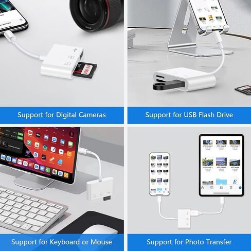 USB Type C Micro SD Card Reader 3 in 1 for iPhone 17 16 15 Pro Max/17 16e in Kuwait