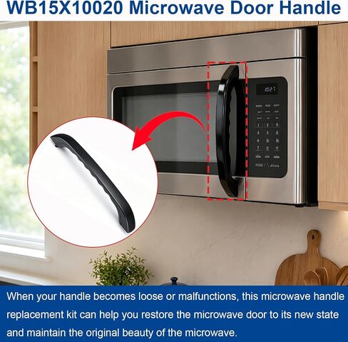 WB15X10020 Microwave Door Handle for XL JVM1339BW, JVM1350BW, JVM1330BW in Saudi Arabia