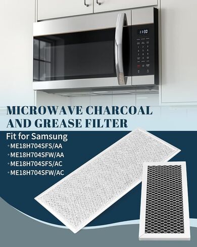 Microwave Charcoal and Grease Filter Fit for Samsung ME18H704SFS/AA, ME18H704SFW/AA, ME18H704SFS/AC, ME18H704SFW/AC in Kuwait
