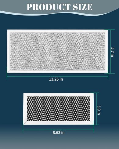 Microwave Charcoal and Grease Filter Fit for Samsung ME18H704SFS/AA, ME18H704SFW/AA, ME18H704SFS/AC, ME18H704SFW/AC in Kuwait