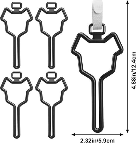 Dog Poop Bag Holder 4 Pack, Reusable Leash Clip - Black in Saudi Arabia