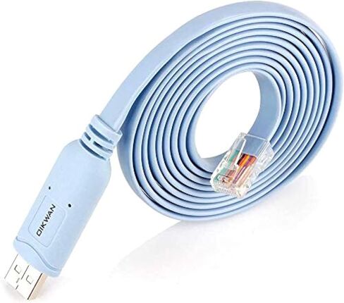 Console Cable USB to RJ45 and 10ft USB Serial Adapter with FTDI Chipset for Windows 11,10, 8, 7, Vista, XP, 2000, Linux and Mac OS(6ft) in Kuwait