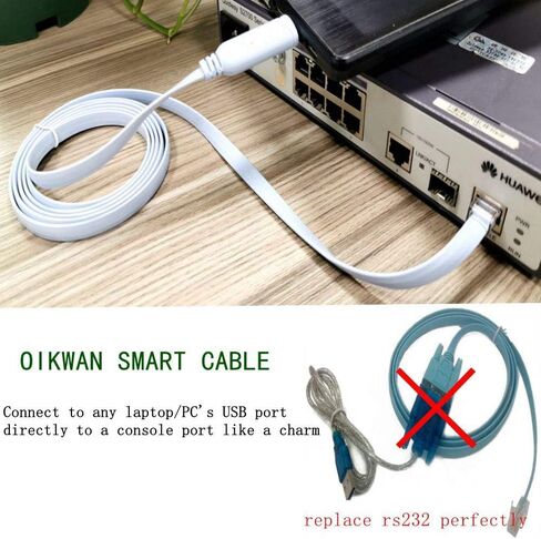Console Cable USB to RJ45 and 10ft USB Serial Adapter with FTDI Chipset for Windows 11,10, 8, 7, Vista, XP, 2000, Linux and Mac OS(6ft) in Kuwait