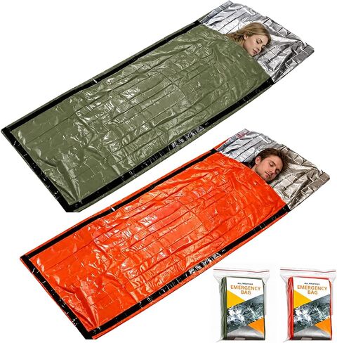 Emergency Sleeping Bag Survival Bag, Portable Waterproof Thermal Bivy Sacks,Bivvy Bags,Camping Mylar Sleeping Bag Survival Gear Emergency Blankets Survival Shelter in Saudi Arabia