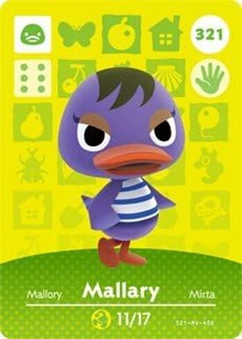 Mallary - Nintendo Animal Crossing Happy Home Designer Series 4 Amiibo Card - 321 in Saudi Arabia
