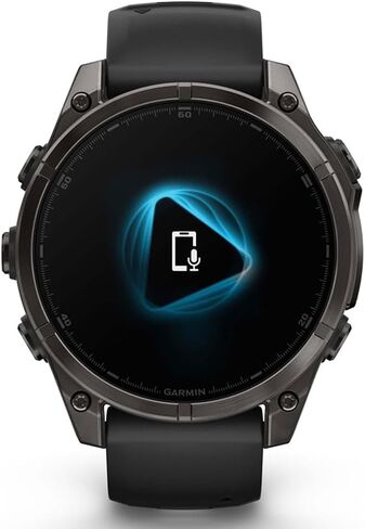 Garmin Fenix 8 47mm AMOLED Sapphire Multisport GPS Smartwatch, Carbon Gray Titanium with Black Silicone Band, 010-02904-20 - Bundle w/Deco Essentials 26-Month CPS Plan in Saudi Arabia