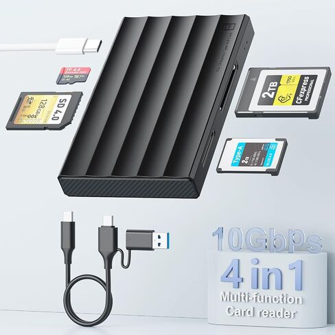CFexpress Type A/B Card Reader, 4-in-1 10Gbps Reader for UHS-II SD microSD in Saudi Arabia