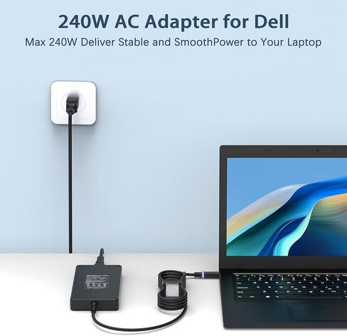 240W 180W Laptop Charger Compatible with Dell Alienware/Precision in Kuwait