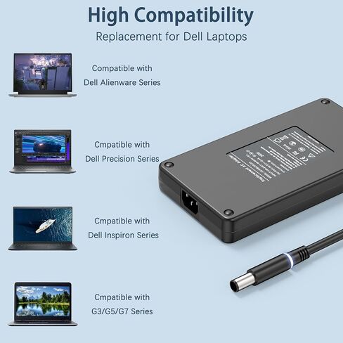 240W 180W Laptop Charger Compatible with Dell Alienware/Precision in Kuwait