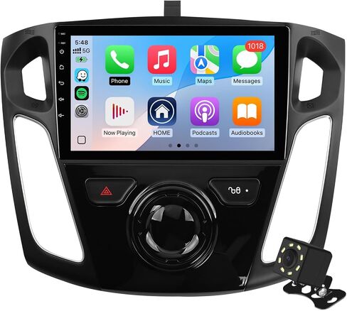 9 Inch IPS Touchscreen Android 13 Car Stereo for Ford Focus 2012-2018 with Wireless CarPlay & Android Auto 2+32GB Car Radio, Support GPS, WiFi 6, Bluetooth,5.4, FM Radio, Backup Camera, SWC, Dual USB in Kuwait
