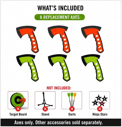 Leeray 6-Piece Replacement Axes for Bristle Target Board Games in Kuwait