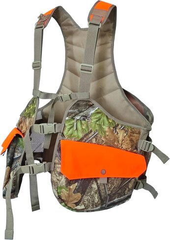 AUSCAMOTEK Tureky Vest with Game Pouch – Blaze Orange Hunter Safety Vest with Storage Pockets in Kuwait