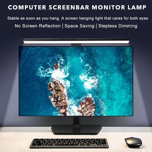 Computer Screen Lamp Light Bar, Dimmable LED Task Lamp with Touch Control, No Glare USB Powered Reading Light for Home Office, Compatible with Monitors up to 1.18 Inches in Saudi Arabia
