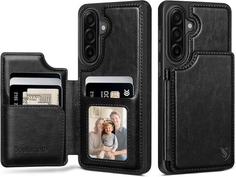 Compatible with Samsung Galaxy A27 5G Wallet Case with Card Holder,PU Leather RFID Blocking Shockproof Flip Cover Credit Card Slots Kickstand Men Women Phone Case,Black in Saudi Arabia