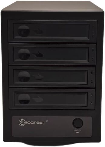USB 4.0 (40Gbps) Type-C 4 Bay 2.5 Inch and 3.5 Inch SATA HDD/SSD External Hard Drive Enclosure, Tool Free Retractable Bay, Support Hot Swappable, Total 120TB Capacity, Non-RAID / NAS. in Kuwait