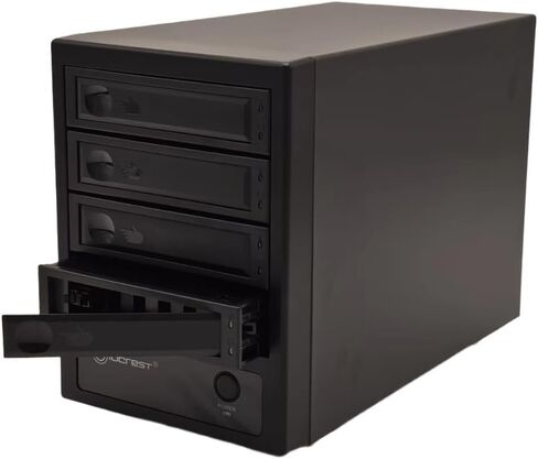 USB 4.0 (40Gbps) Type-C 4 Bay 2.5 Inch and 3.5 Inch SATA HDD/SSD External Hard Drive Enclosure, Tool Free Retractable Bay, Support Hot Swappable, Total 120TB Capacity, Non-RAID / NAS. in Kuwait