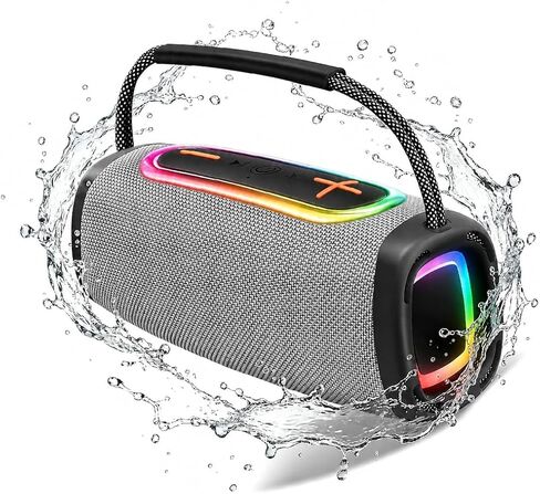 Donerton 2026 Outdoor Bluetooth BT5.4 Speaker: 75W Loud Sound, IPX7 Waterproof with 40H Playtime, Bass, TWS, 6000mAh Portable Wireless Speakers with RBG Light Show for House, Party, Projector, Beach in Saudi Arabia