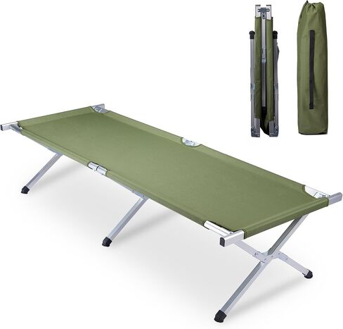 Outvita 25" Wide Folding Camping Cot with Carry Bag for Adults Outdoor in Saudi Arabia