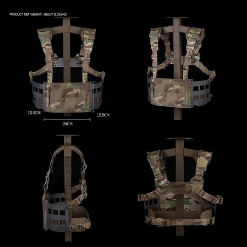 Ultra-Lightweight Tactical FC Extended Chest Pack for MOLLE Mag Pouch Radio GP Bag in Kuwait