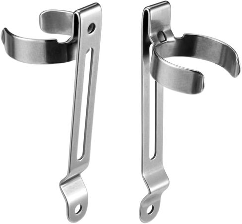 2Pcs Flashlight Clips, Removable Belt Pocket Clips Replacement Mental Clips for Flashlights in Saudi Arabia