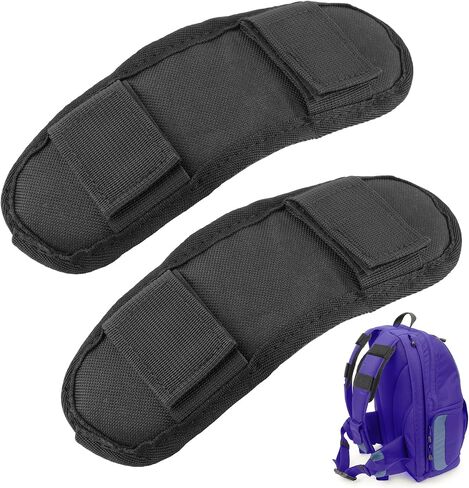 2 Pcs Black Shoulder Strap Pad,Universal Extra Thick Replacement Shoulder Strap Pad, Removable Fastener Cushions for Backpack Satchel Guitar Strap,Black Ergonomic Design for Comfortable Carrying in Saudi Arabia