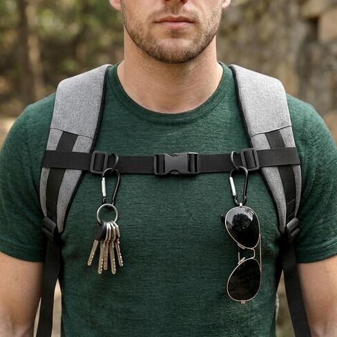 2Pcs Backpack Chest Strap Add on- Adjustable Sternum Straps for Backpacks in Kuwait