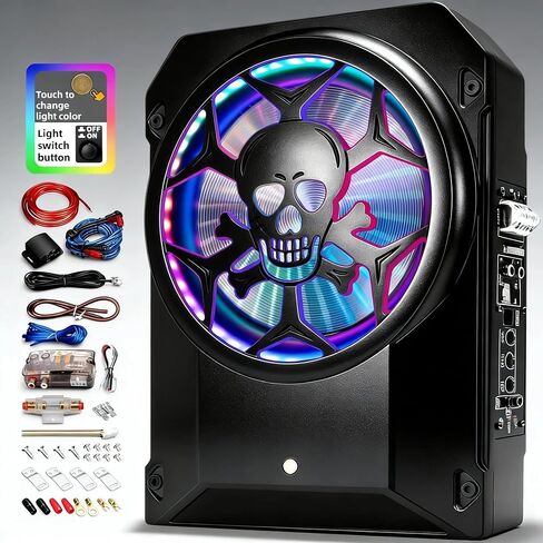 10" Under Seat Subwoofer, 2000W Powered Car Subs with Built-in Amplifier in Saudi Arabia