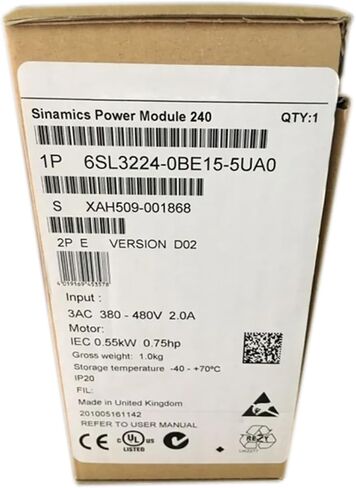 SMOCONE Expedited 6SL3224-0BE15-5UA0 New and Sealed in Box 6SL32240BE155UA0 1 Year Warranty and Fast in Saudi Arabia