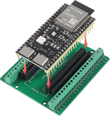 1Sets ESP32 S3 Development Board 2.4G WiFi BT Module Internet of Things ESP32-S3-WROOM-1 N16R8 MCU 44Pin 8M PSRAM with Expansion Adapter in Saudi Arabia