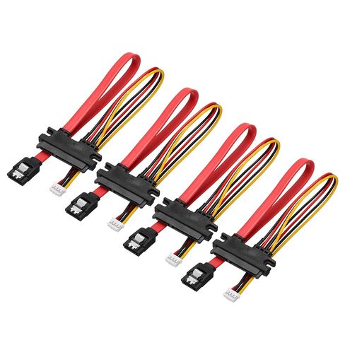 PATIKIL 30cm PH2.0 4 Pin to SATA 7+15 Pin Power Cable, 4 Pack Right Angle in Kuwait